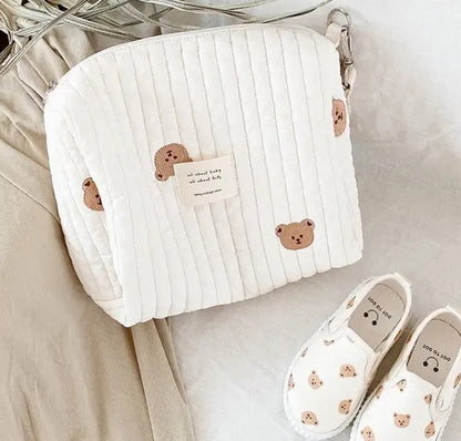 Personalised Stroller Pouch – Embroidered Teddy Bear