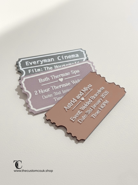 Custom Acrylic Ticket Voucher 