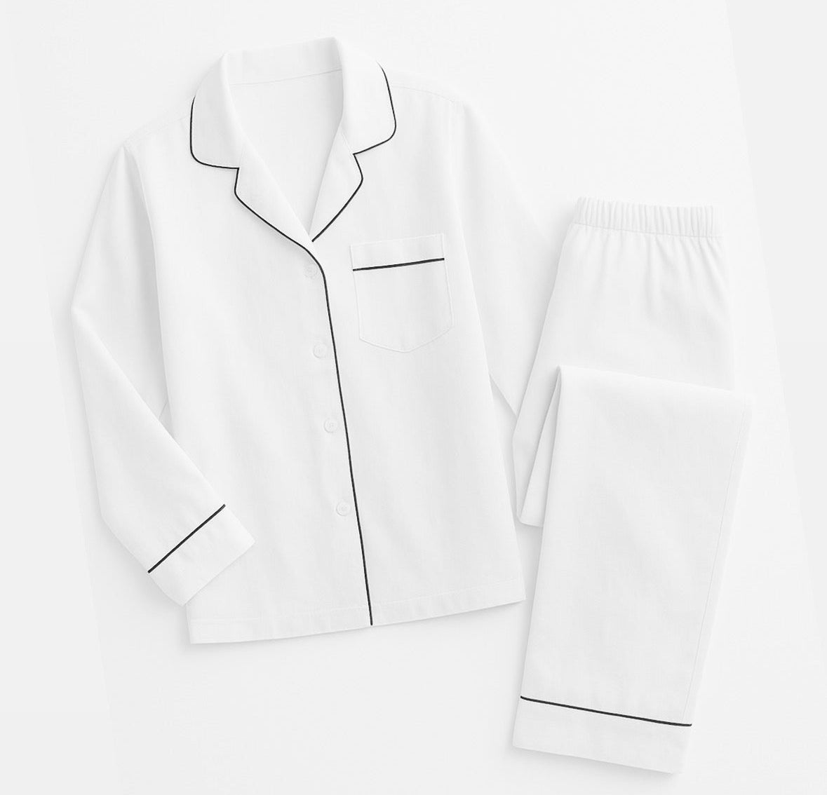 Classic White Family Matching Pyjama's - Personalised by The Custom Company UK