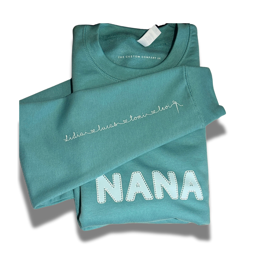 Personalised Nana Sweatshirt - I wear my heart on my sleeve