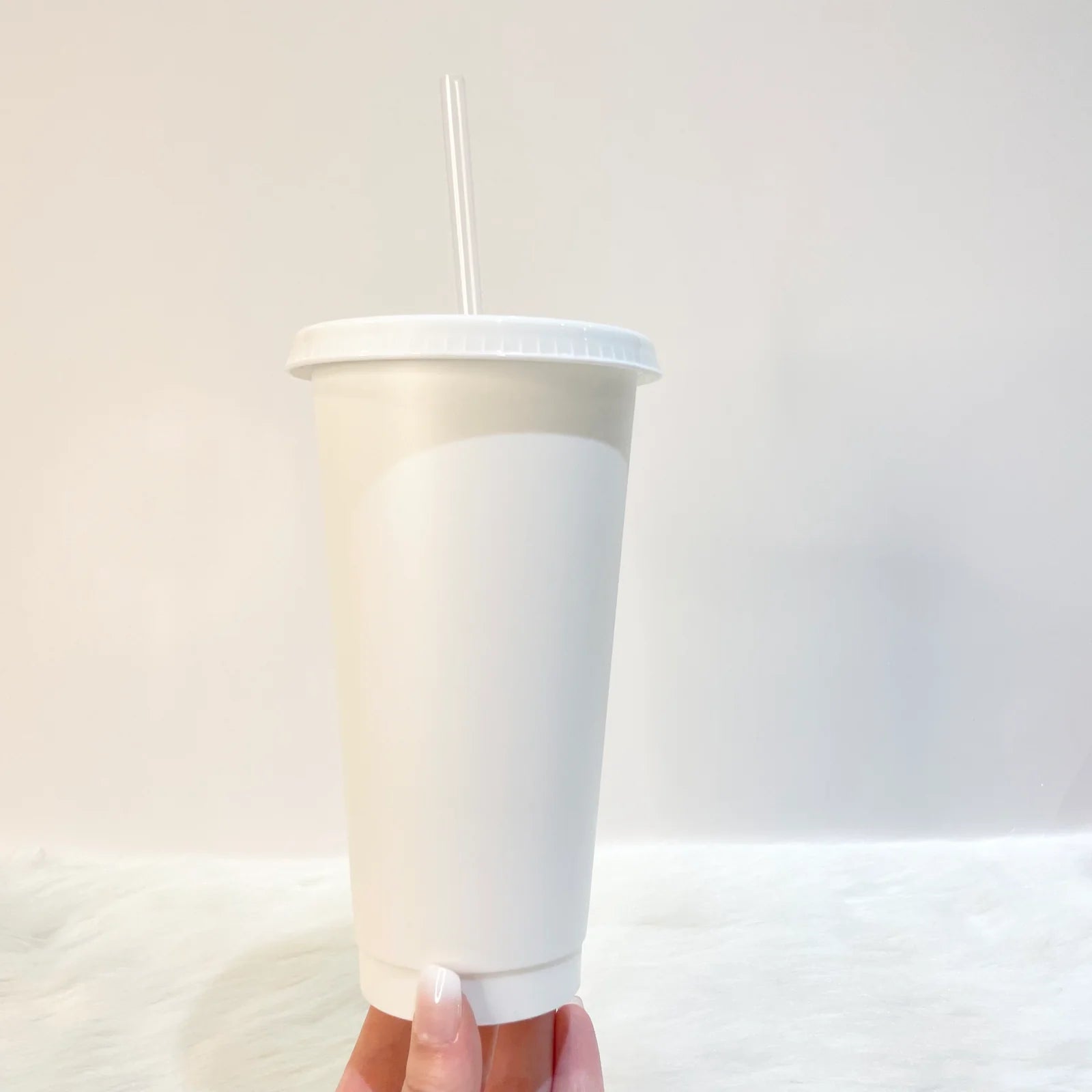 Personalised reusable tumbler with printed name, straw and lid — 16oz cup designed for iced drinks and gifts by The Custom Company UK.