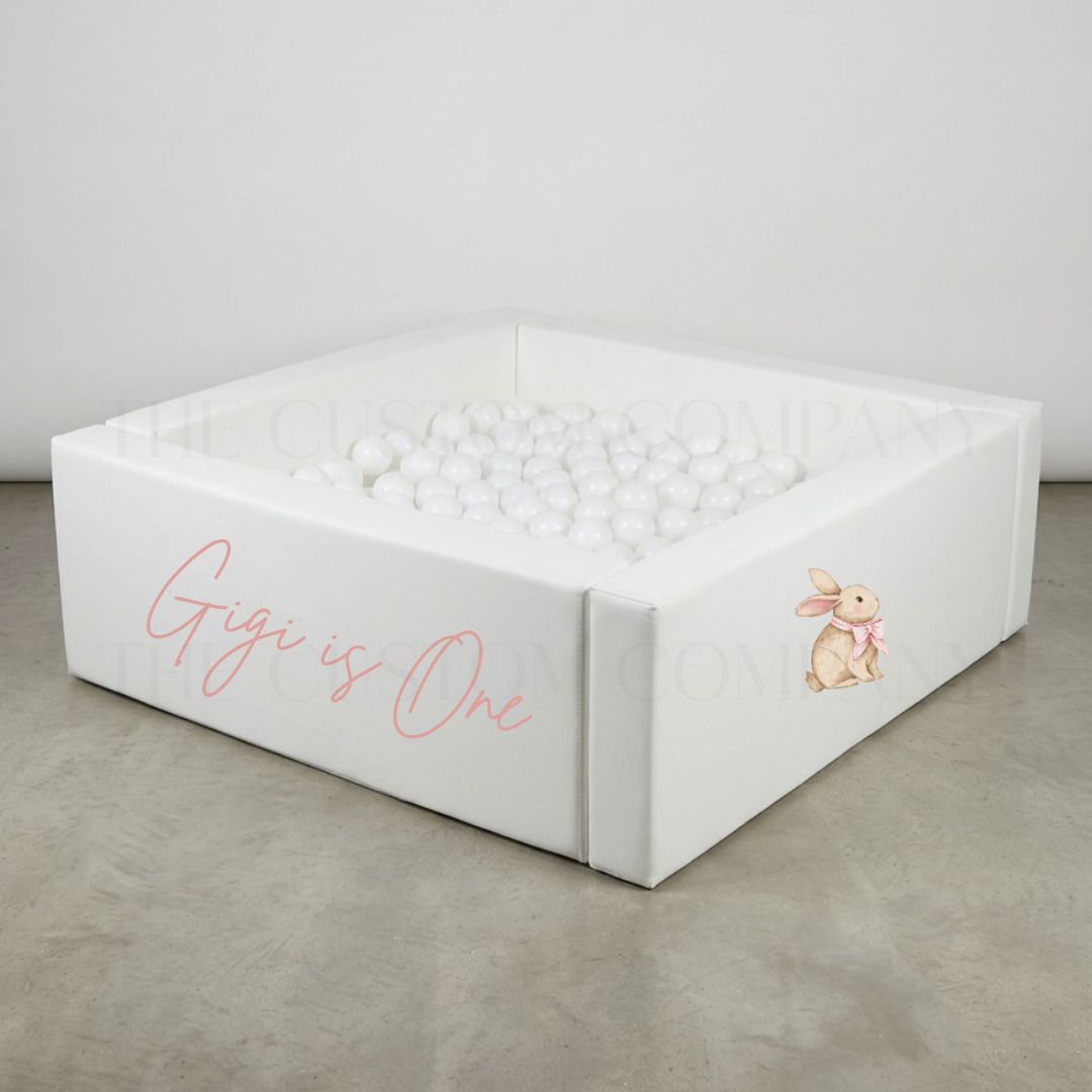 Some Little Bunny Is One Ball pit soft play customisation