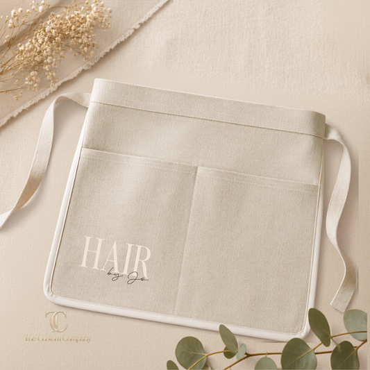 Personalised Linen Effect Waist Apron | Custom Logo & Design