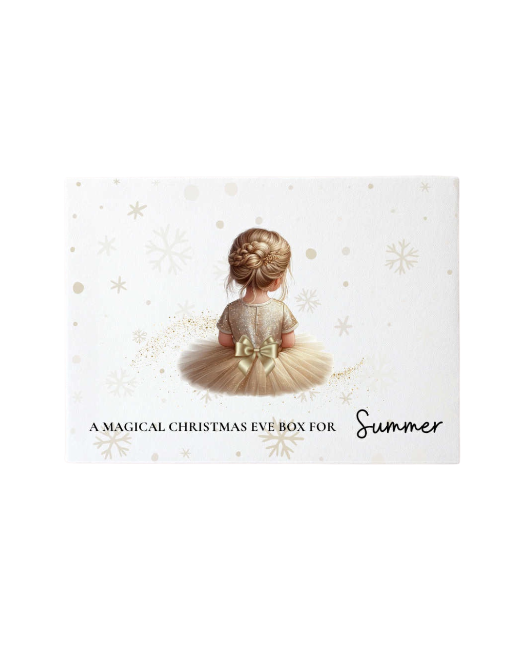 Personalised Girls Christmas Eve Box -Gold Tutu