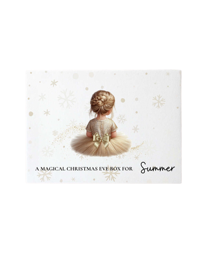 Personalised Girls Christmas Eve Box -Gold Tutu