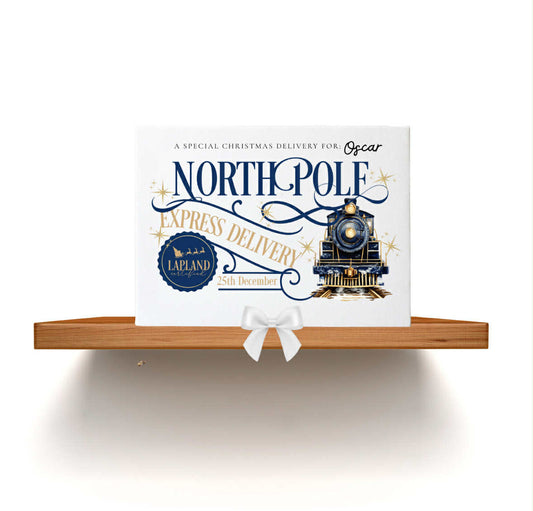 Personalised Christmas Eve Box  - North Pole Express | Navy