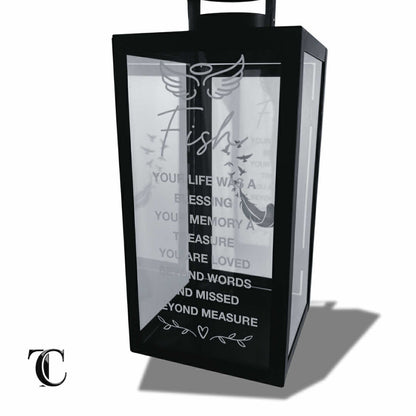 Customised Memorial Lantern -  Memorial Gifts for Loss of Loved One, Thoughtful Sympathy Gift, Funeral Gifts
