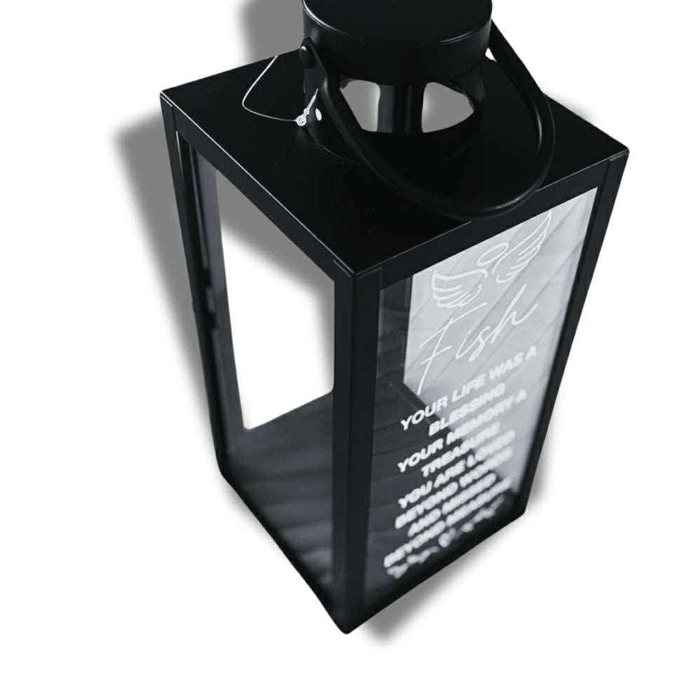 Customised Memorial Lantern -  Memorial Gifts for Loss of Loved One, Thoughtful Sympathy Gift, Funeral Gifts