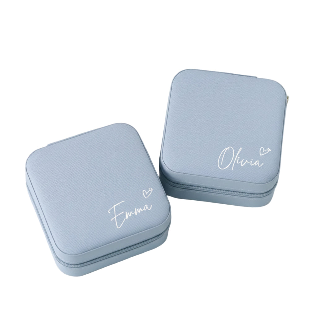 personalised jewellery case, travel jewellery box
