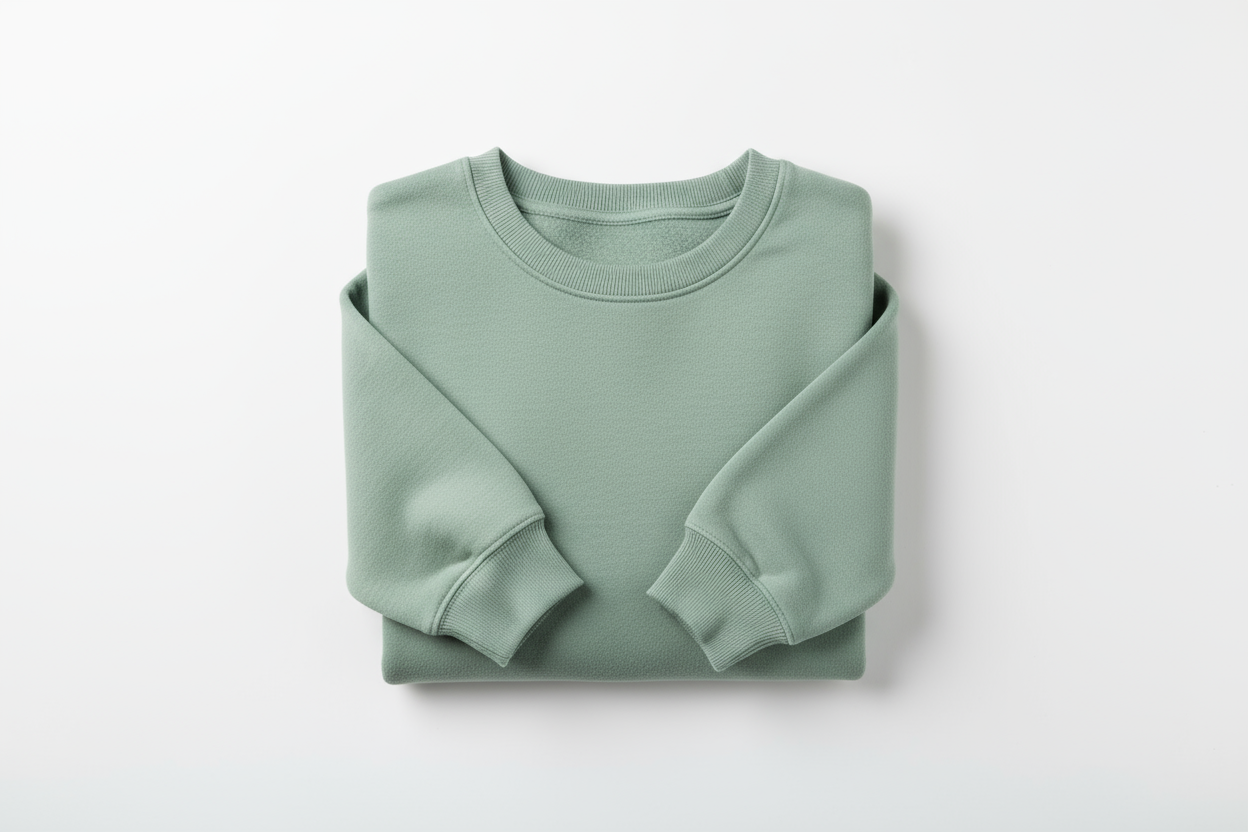 sage green sweatshirt