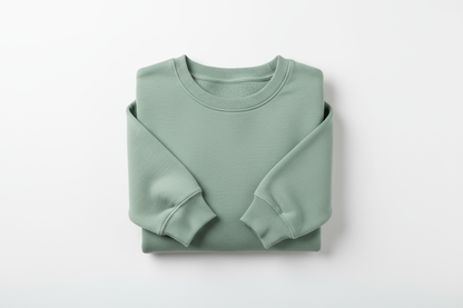 sage green sweatshirt